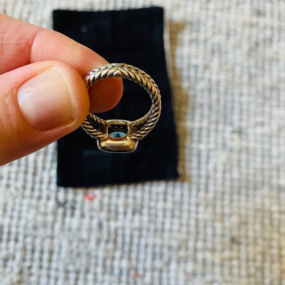 David Yurman Petite Albion size 7.5 BLUE TOPAZ - Picture 5 of 8